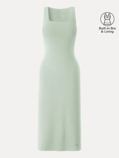 Oglmove Back Smoothing Bandless Square Neck Midi Bra Dress