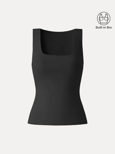 Oglmove Back Smoothing Cooling Essential Summer Bra Tank In Black