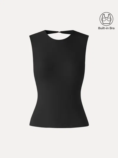 Oglmove Back Smoothing Cooling Open-back Bra Tank In Black