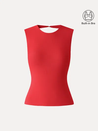 Oglmove Back Smoothing Cooling Open-back Bra Tank In Red