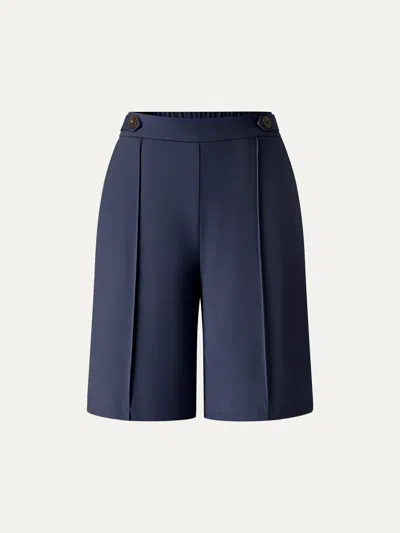Oglmove Bamboo Ponte Essential Shorts With Pockets In Blue
