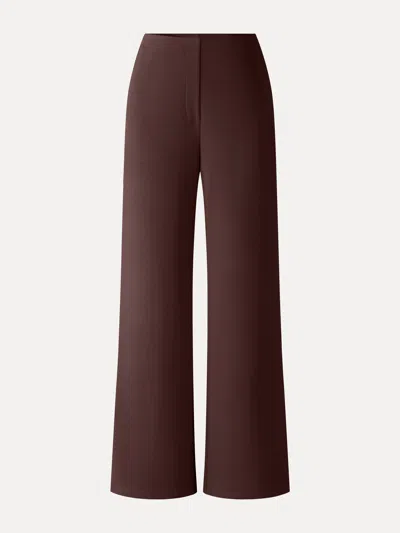 Oglmove Bamboo-blend High-rise Wide-leg Pants With Pockets In Animal Print