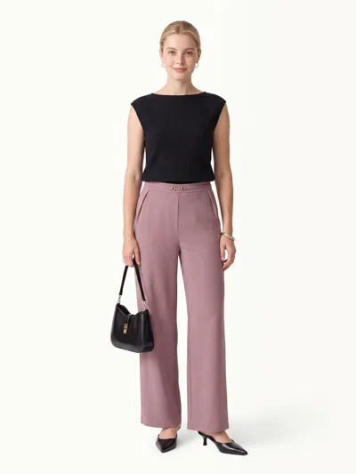 Oglmove Boatneck Sleeveless Banded Hem Top In Black
