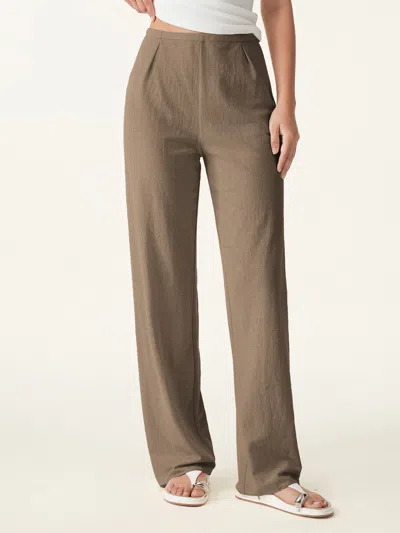 Oglmove Breathable Cotton-linen Straight Leg Pant In Jara