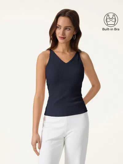 Oglmove Breathable V-neck Spaghetti Bra Tank In Black