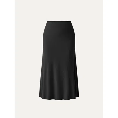 Oglmove Breezy Pull-on Mermaid Midi Skirt In Black