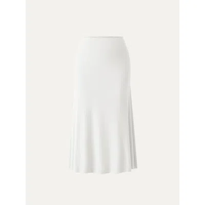 Oglmove Breezy Pull-on Mermaid Midi Skirt In White