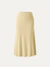 Oglmove Breezy Pull-on Mermaid Midi Skirt In Yellow