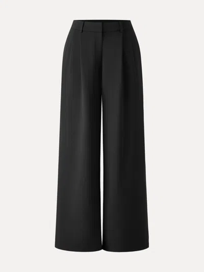 Oglmove Breezy Wide Leg Pant With Pockets In Black