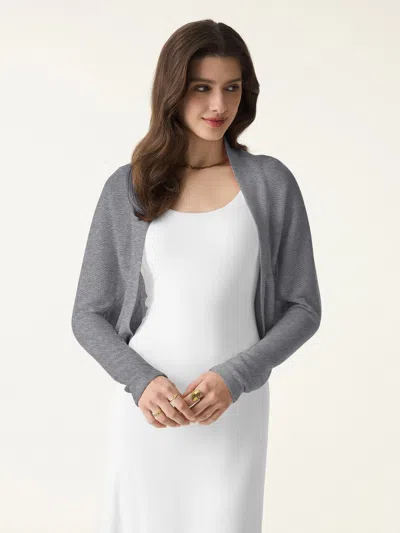 Oglmove Classic Cozy Knit Shrug Sweater In Gray