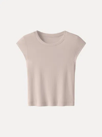 Oglmove Cooling Essential Summer Tee In Desert Sand Beige