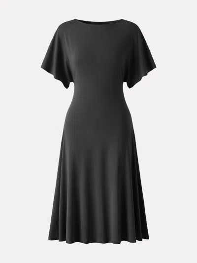 Oglmove Cooling Flowy Mid-length Sleeve Summer Midi Dress