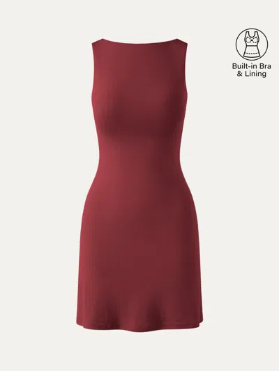 Oglmove Cooling Open Back Bandless Bra Mini Dress