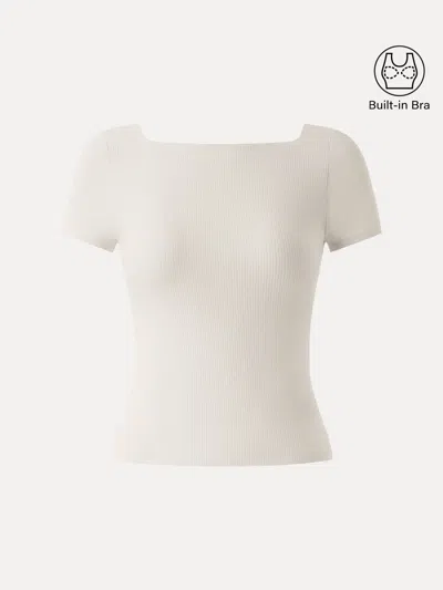 Oglmove Cooling Ribbed Open Back Summer Bra Top
