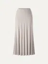 Oglmove Cooltouch Flowy Maxi Flared Skirt In Gray