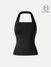 Oglmove Cooltouch Halter Going-out Bra Top In Black