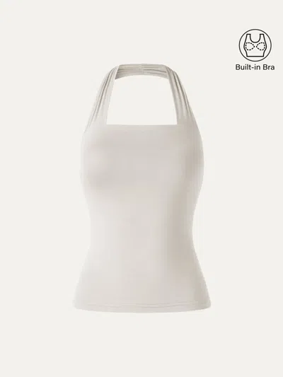 Oglmove Cooltouch Halter Going-out Bra Top In Gray