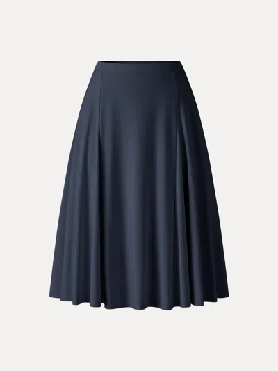 Oglmove Cooltouch Midi Circle Flare Skirt With Pockets In Blue