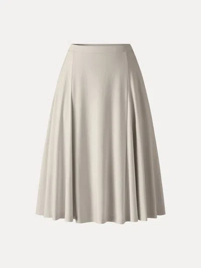 Oglmove Cooltouch Midi Circle Flare Skirt With Pockets In Gray