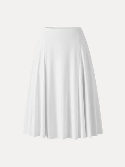 Oglmove Cooltouch Midi Circle Flare Skirt With Pockets In White