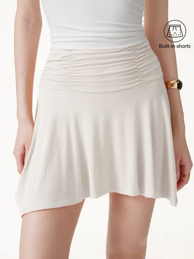 Oglmove Cooltouch Playful Mini Skirt In White