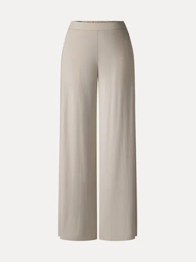 Oglmove Cooltouch Ponte Mid Rise Wide Leg Pants With Pockets In Gray