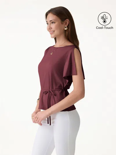 Oglmove Cooltouch Relaxed Boatneck Self-tie Top