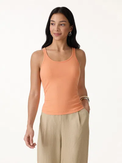 Oglmove Cool-touch Ribbed Scoop Neck Racer Back Bra Tank