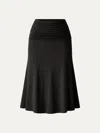 Oglmove Cooltouch Ruched Midi Mermaid Skirt In Black