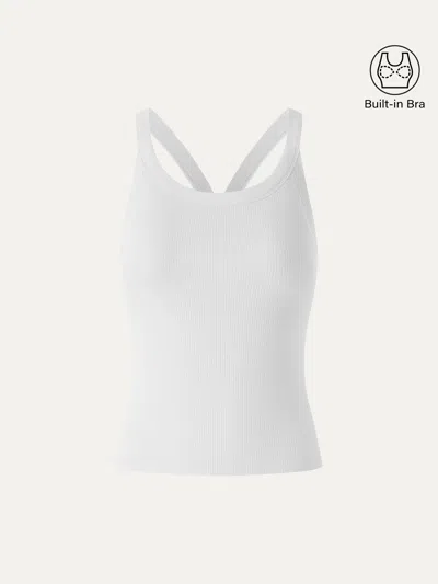 Oglmove Cooltouch Scoop Neck Racer Back Brami In White