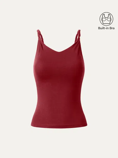 Oglmove Cooltouch Twisted Strap V-neck Bra Tank