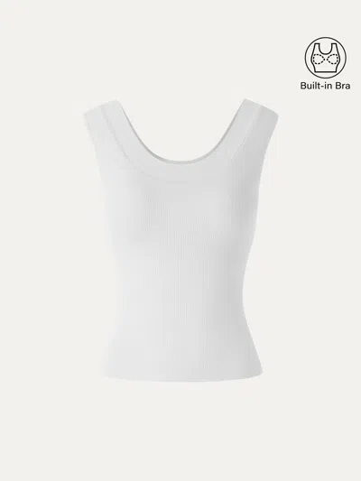 Oglmove Cooltouch U-neck Bra Tank In White