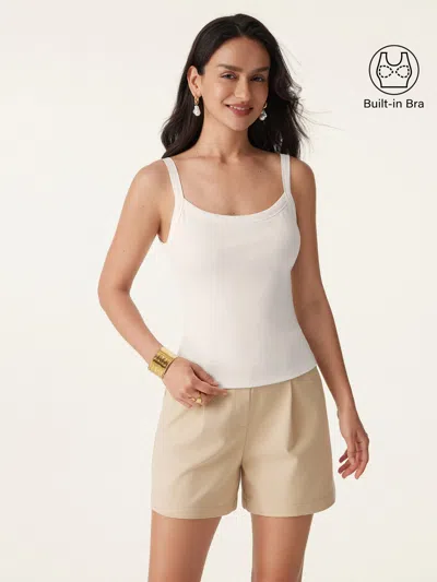Oglmove Everyday Cotton Low Back New Airy Bra Tank In White