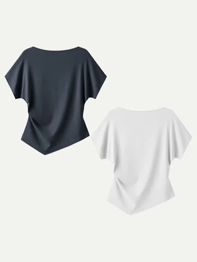 Oglmove Cotton Lyocell Boatneck Angled Summer Tee