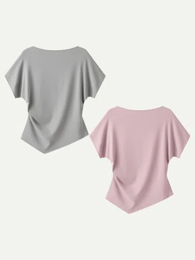 Oglmove Cotton Lyocell Boatneck Angled Summer Tee
