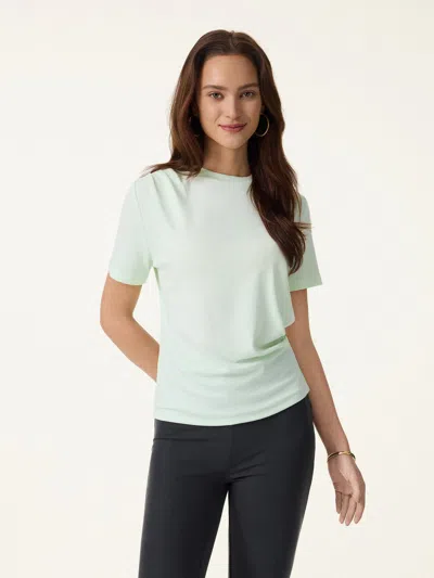 Oglmove Cotton Viscose Round Neck Tucked Summer Tee