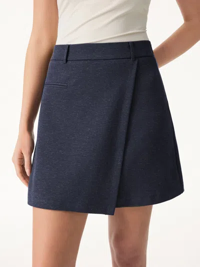 Oglmove Cotton-linen Blend Mini Skort In Multi