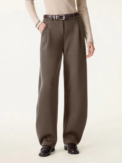 Oglmove Cozy Knit Mid Rise Barrel Leg Pull-on Pants
