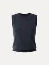 Oglmove Sandwashed Crew Neck Top In Blue