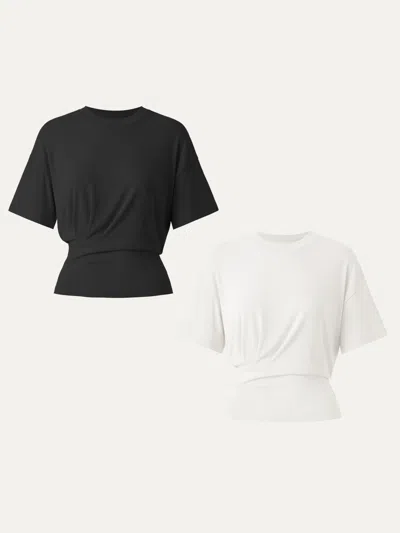 Oglmove Crewneck Short Sleeve Tucked Tee In Multi