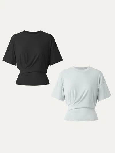 Oglmove Crewneck Short Sleeve Tucked Tee In Multi