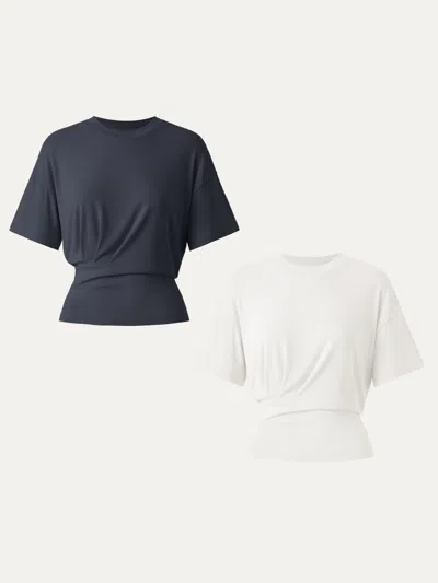 Oglmove Crewneck Short Sleeve Tucked Tee In Multi