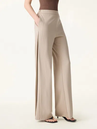 Oglmove Drapey Mid Rise Wide Leg Pull-on Pants With Pockets
