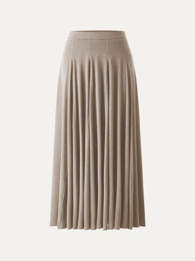 Oglmove Eco-miyamoon® Godet Hem Pull-on Maxi Skirt In Heather Calico