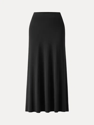 Oglmove Eco-mousse® High-rise A-line Maxi Skirt In Black
