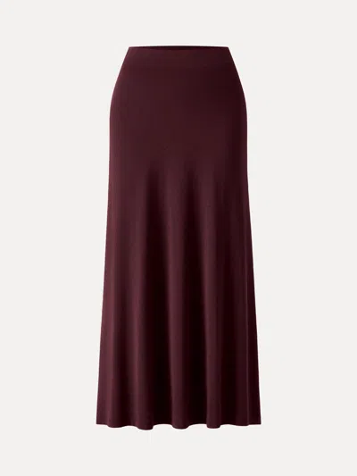 Oglmove Eco-mousse® High-rise A-line Maxi Skirt In Burgundy