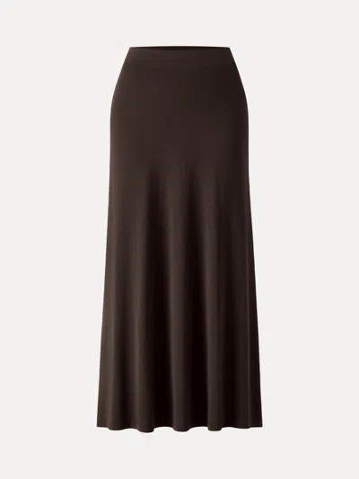 Oglmove Eco-mousse® High-rise A-line Maxi Skirt In Espresso Shut