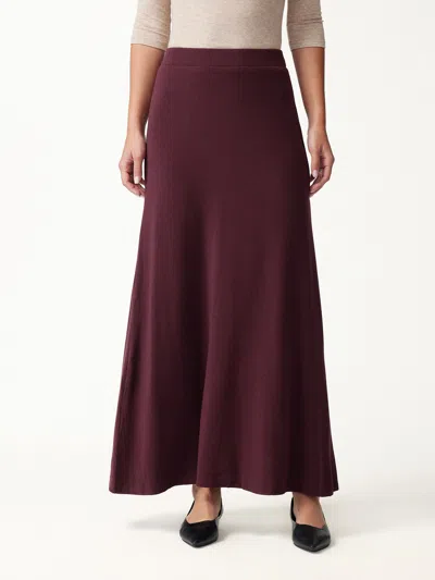 Oglmove Eco-mousse® High-rise A-line Maxi Skirt In Ruby Berry