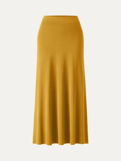 Oglmove Eco-mousse® High-rise A-line Maxi Skirt In Yellow