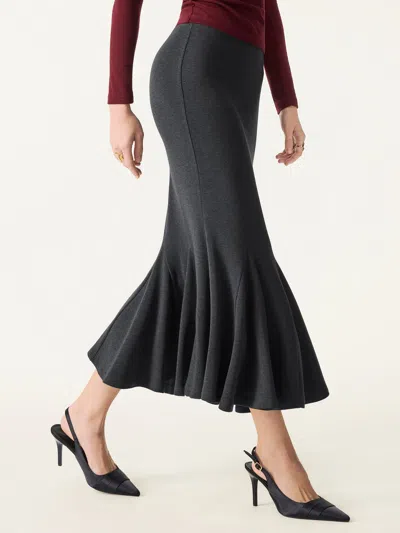 Oglmove Eco-mousse® High-rise Mermaid Midi Skirt In Heather Shadow